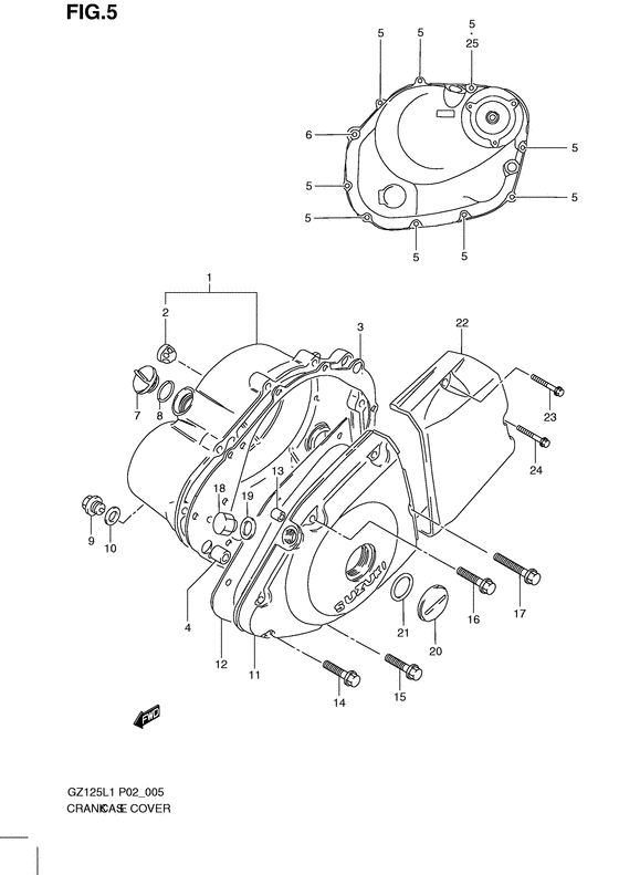 Crankcase cover ass`y  (v