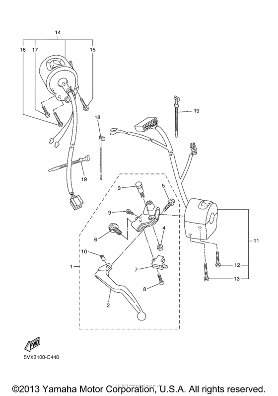 FZ600SSC Рулевые переключатели