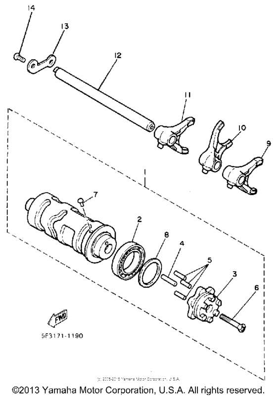 XV700SS Копирный вал