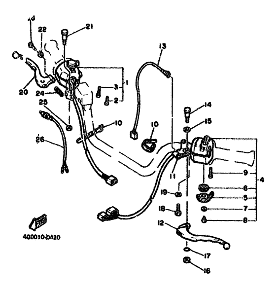 Handle switch. lever