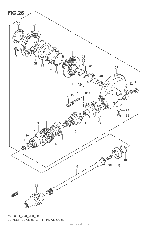 Propeller Shaft/final Drive Gear