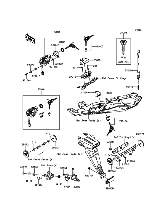ZX636 Замок зажикания