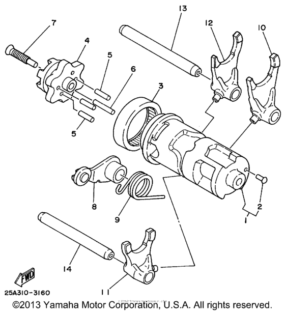 TTR225LC Копирный вал