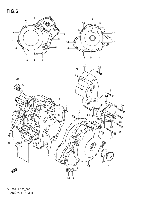 Crankcase cover ass`y  (v