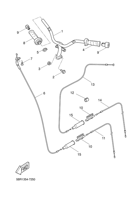 Steering handle. cable