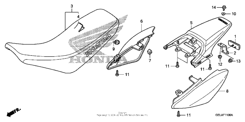 Seat + rear fender