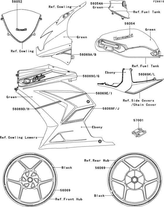 EX250 Decals(green)(jbfa)(ca,us)