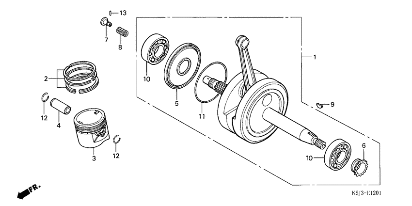 Crankshaft/piston
