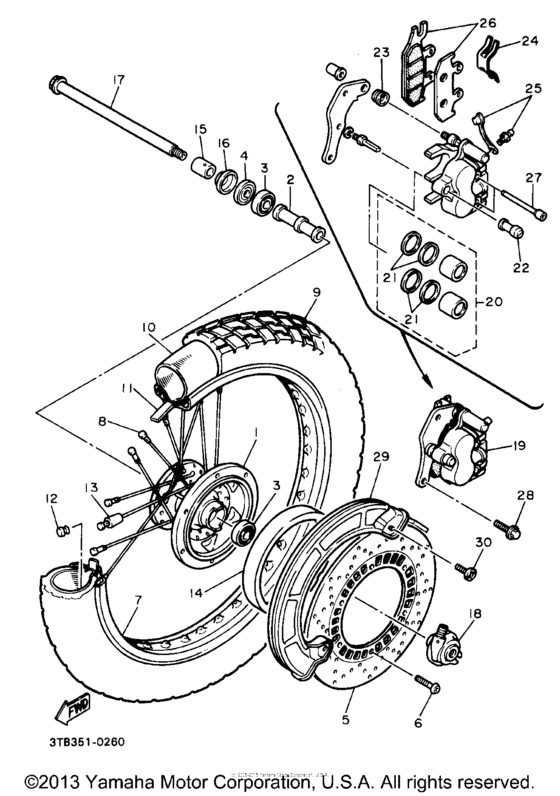 XT600EB Переднее колесо