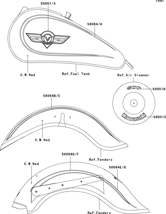 VN800 Decals(c.w.red)(vn800-b6)