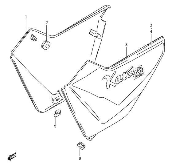 GS125 Обтекатель задний