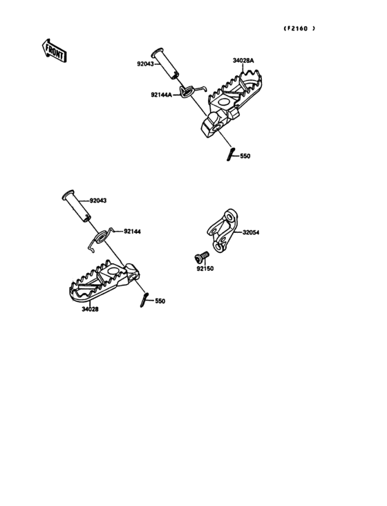 KX125 Подножки