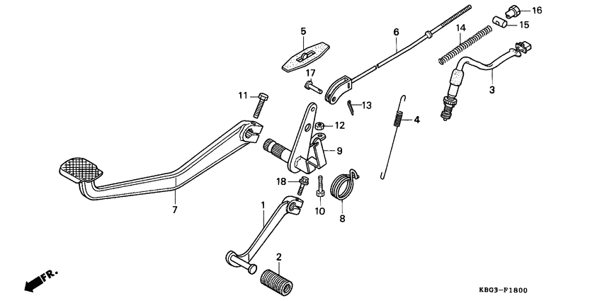 Brake pedal assy