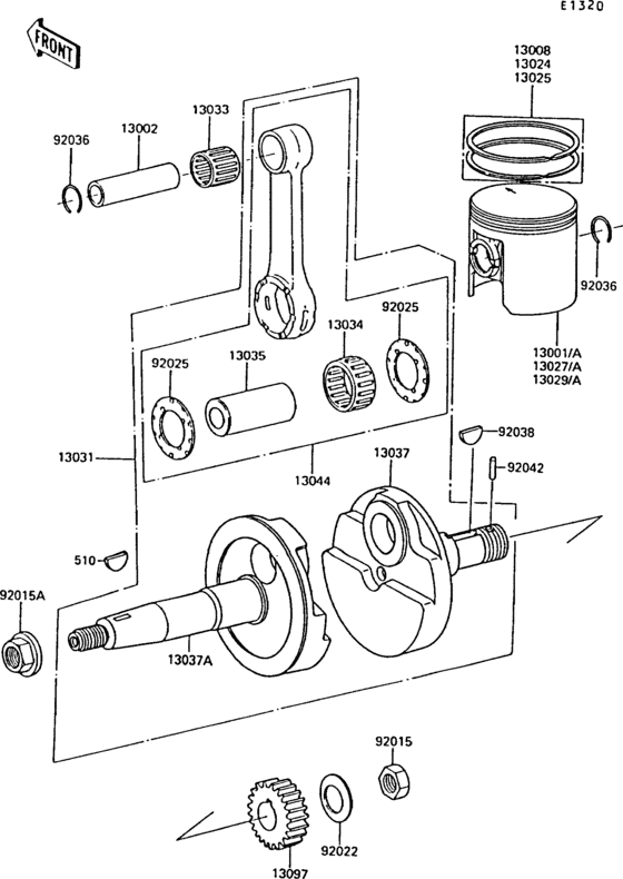 Crankshaft/piston