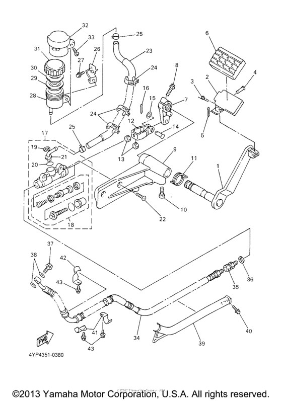 XVZ13AM Задний торм цилиндр