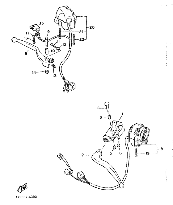 Handle switch. lever