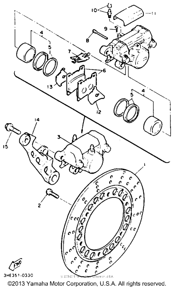 FZR600RDC Задний суппорт