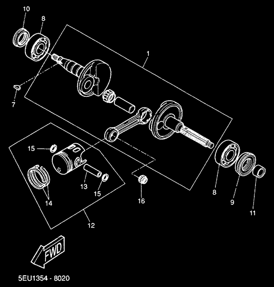 Ciguenal piston