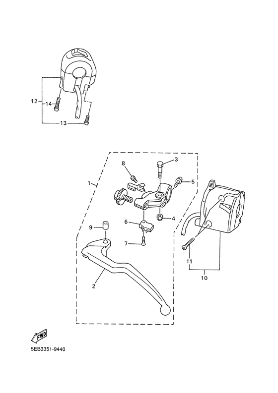 Handle switch. lever