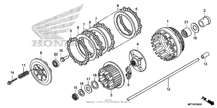 VT1300CS (ABS) Сцепление