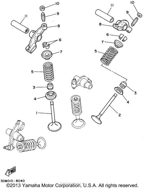 XV250 Клапана