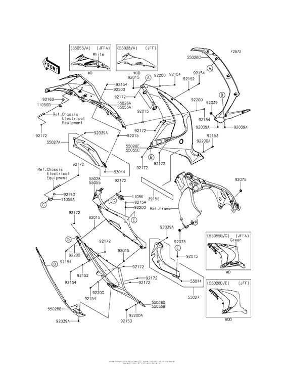 ZX1000 Обтекатель нижний