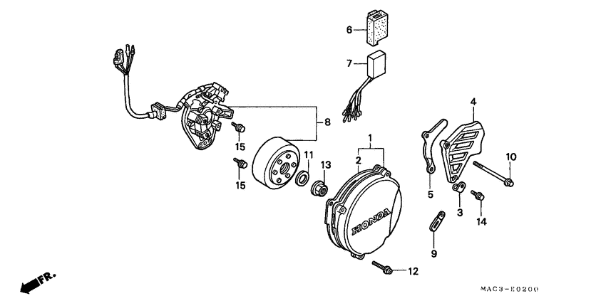 Left crankcase cover/ generator