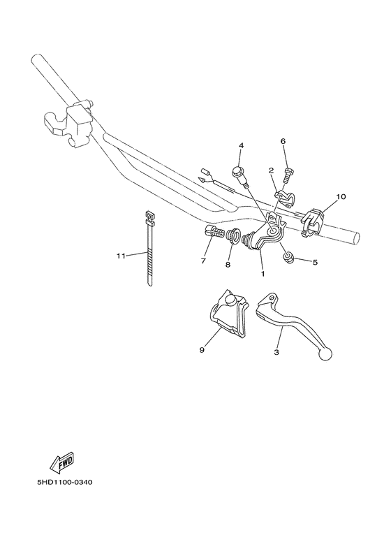 YZ125 Handle switch. lever