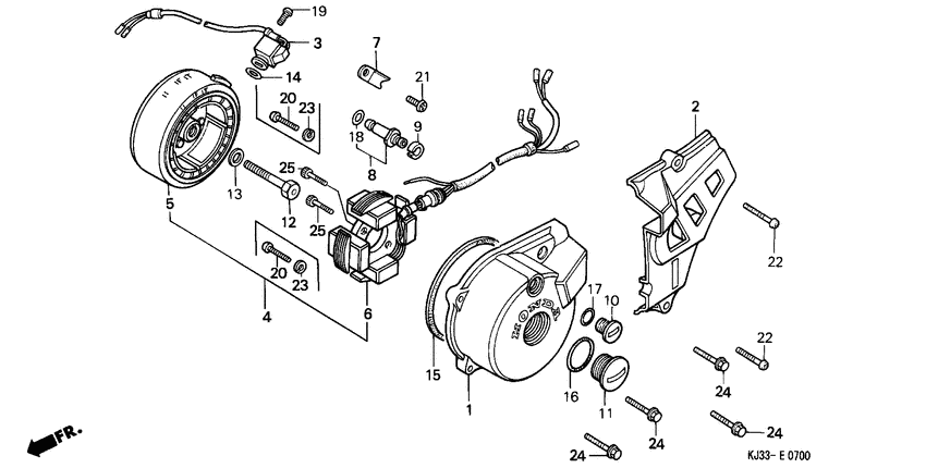 Left crankcase cover/ generator