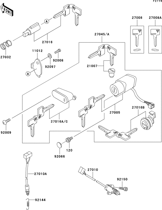 VN800 Ignition switch(vn800-b5 / b6)