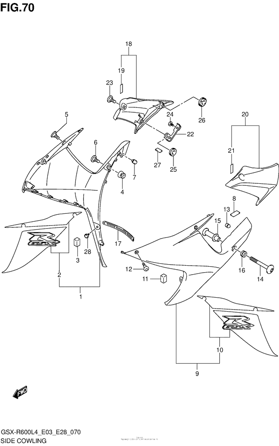 GSX-R600 Side Cowling (Agq)