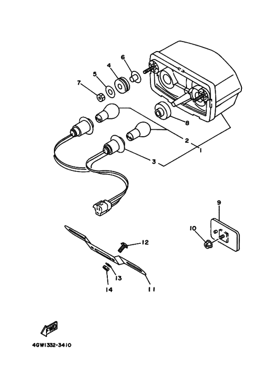 TDR125 Schlussleuchte