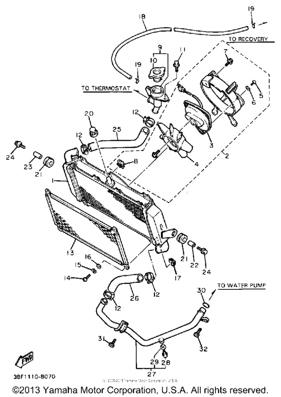 FZR400U Radiator-hose