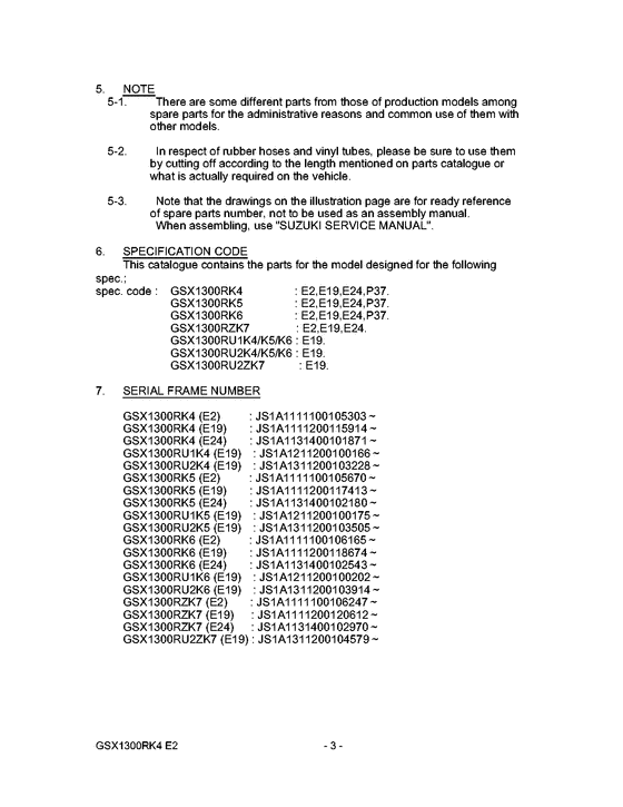 GSX1300R Catalog preface