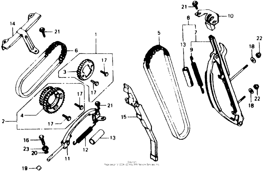 Cam chain + tensioner