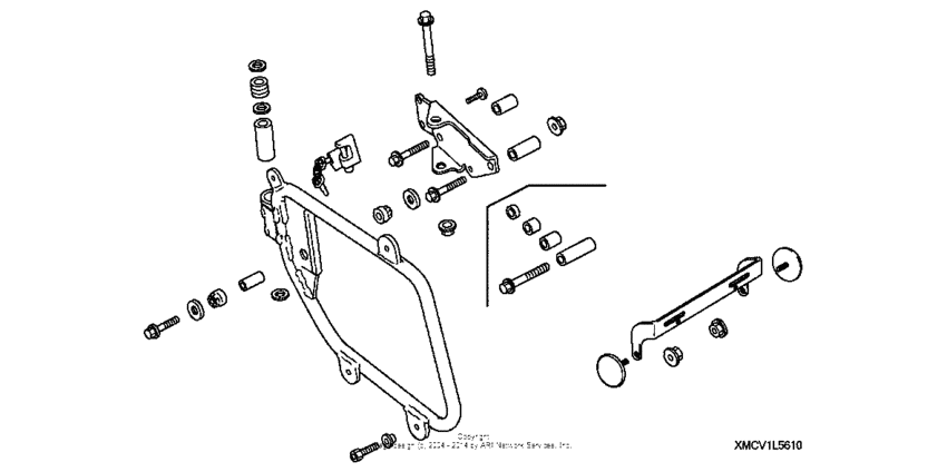 VTX1800S1 Saddlebag mounting brackets