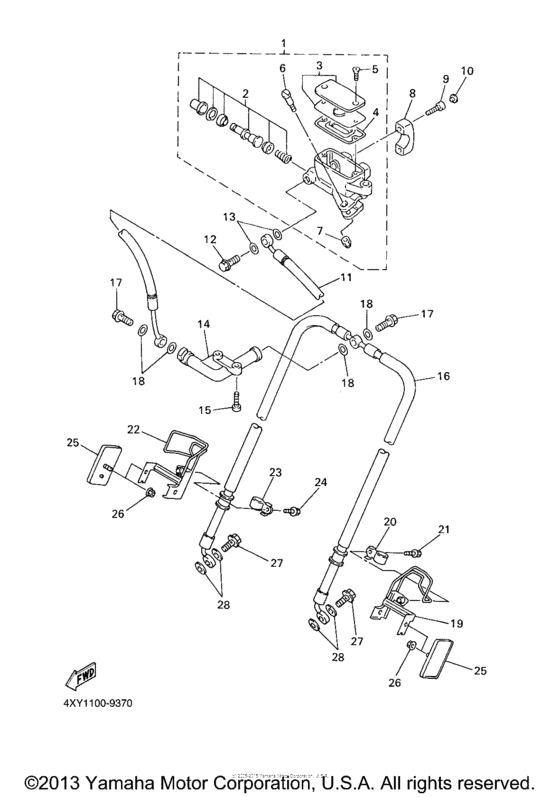 XVZ1300TFM Главный тормозной цилиндр