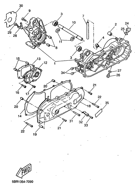 YQ50 Картер двигателя