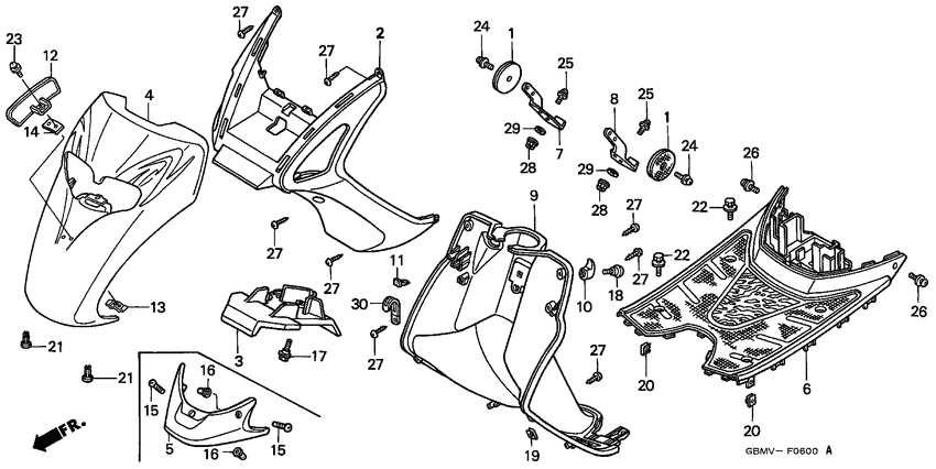 Front fender/step floor