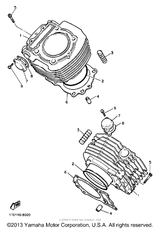 XV1100W Цилиндры