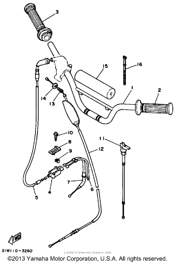 PW80K Руль -тросы