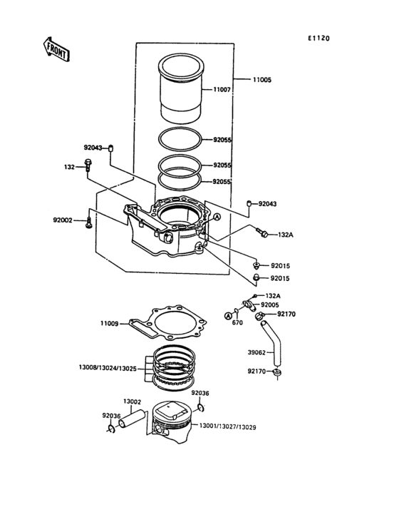 KL600 Цилиндр и поршни