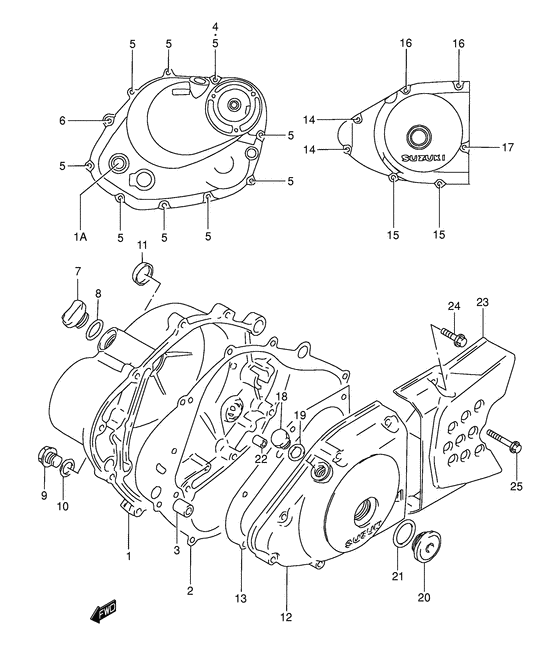 Crankcase cover ass`y  (v