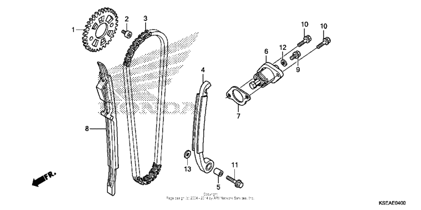 Cam chain + tensioner