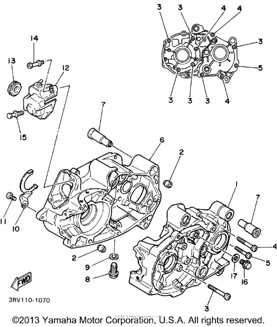 PW80G Картер двигателя