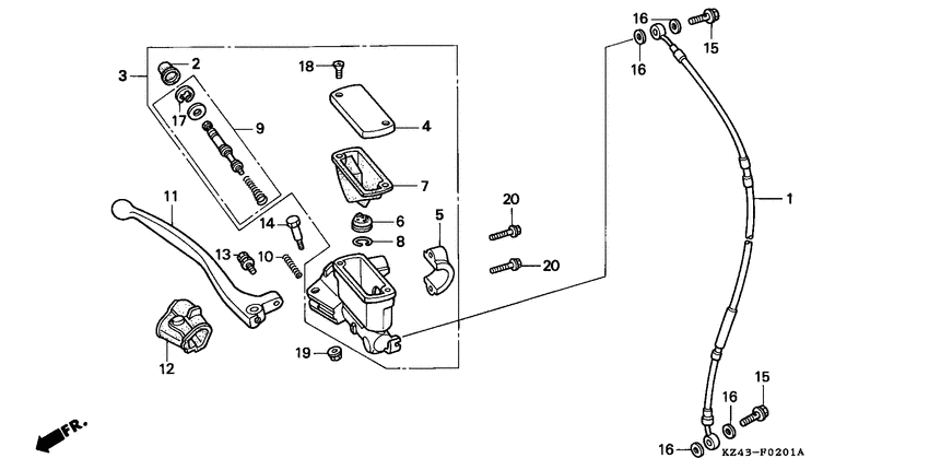 Fr. brake master cylinder