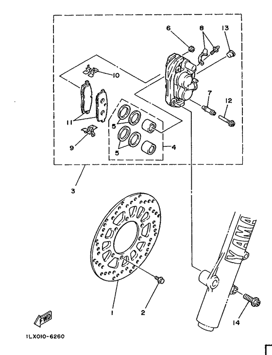 Front brake. caliper