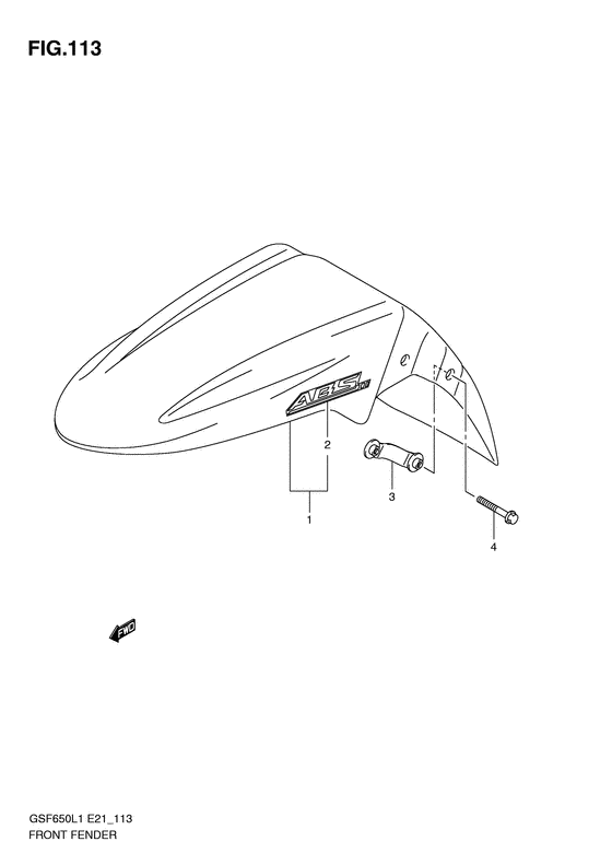 GSF650S Переднее крыло