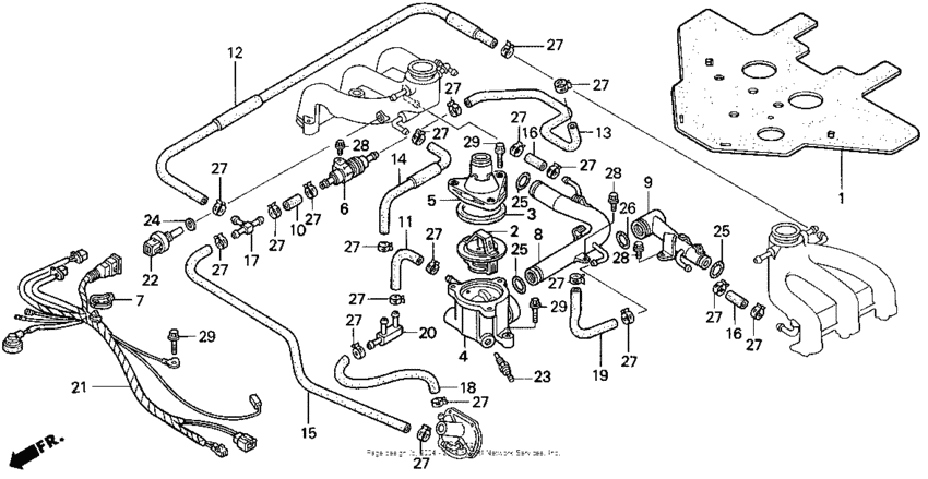 GL1500I Патрубки охлаждения