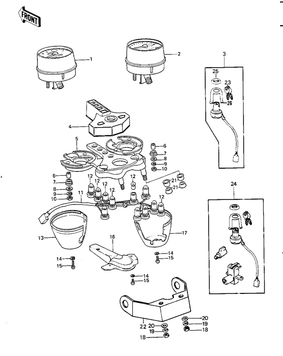 Meters/ignition switch